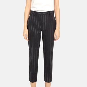 Theory Slim Cropped Pant in Navy Multi Traceable Stripe (NWOT)